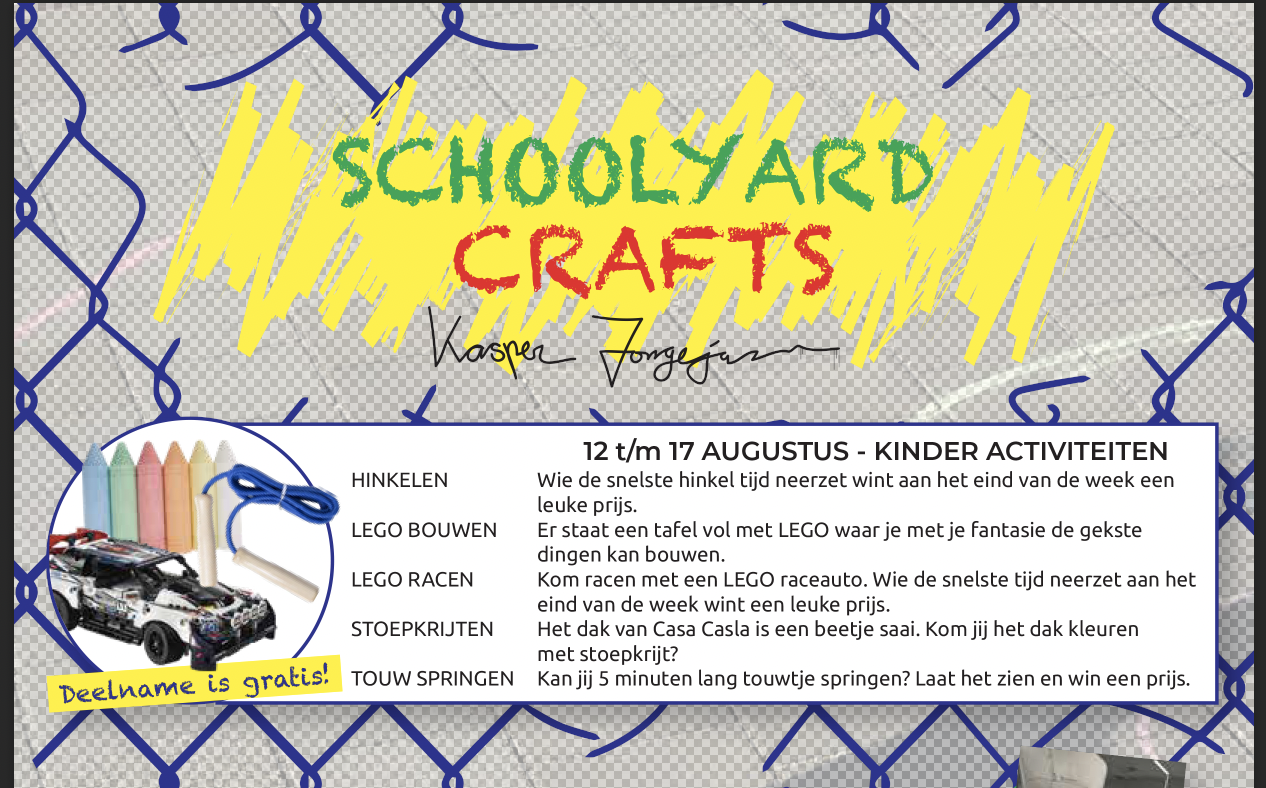Kidsweek ” Schoolyard Crafts” kinderactiviteiten