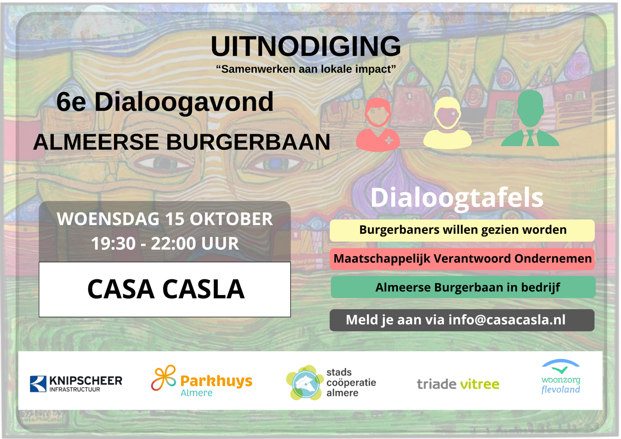 Zesde dialoogavond Almeerse Burgerbaan